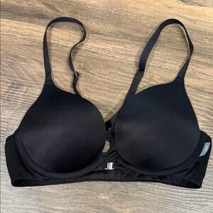 Women's Black Bra - Brooke Push Up. Front closure, crossback